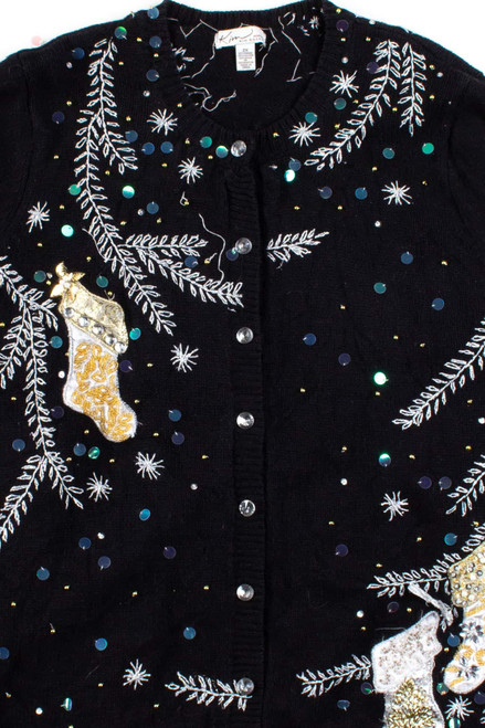 Black Ugly Christmas Cardigan 53441