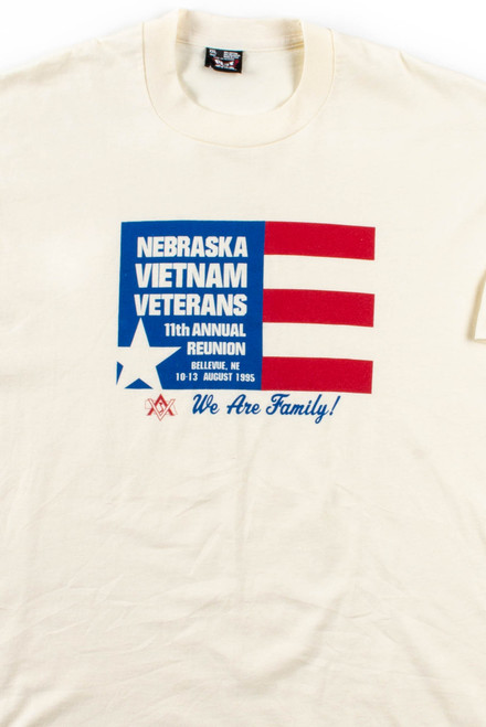 Nebraska Vietnam Veterans T-Shirt (1995, Single Stitch)