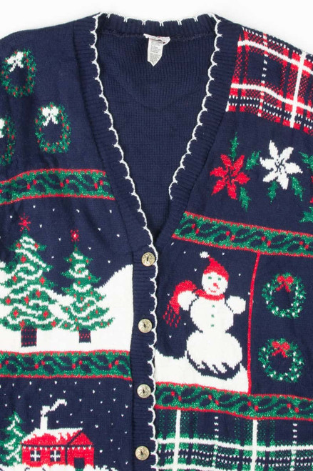 Blue Ugly Christmas Cardigan 53549