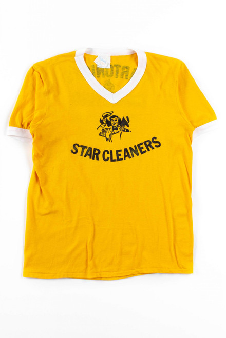 Star Cleaners Vintage V-Neck T-Shirt (Single Stitch)