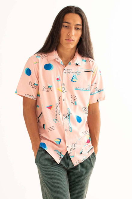 Pink Doodles Button Up Shirt