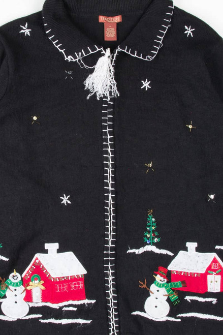 Black Ugly Christmas Cardigan 54178