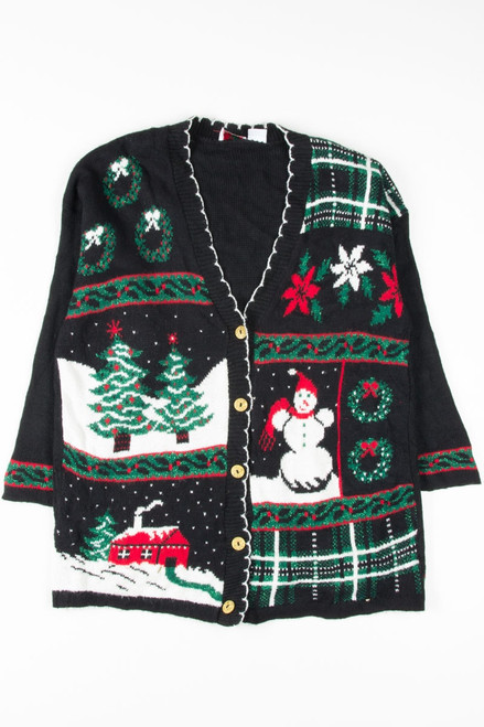 Black Ugly Christmas Cardigan 53947