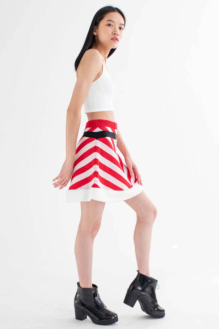 Chevron Santa Skater Skirt