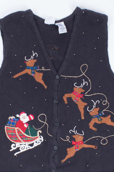 Black Ugly Christmas Vest 54312