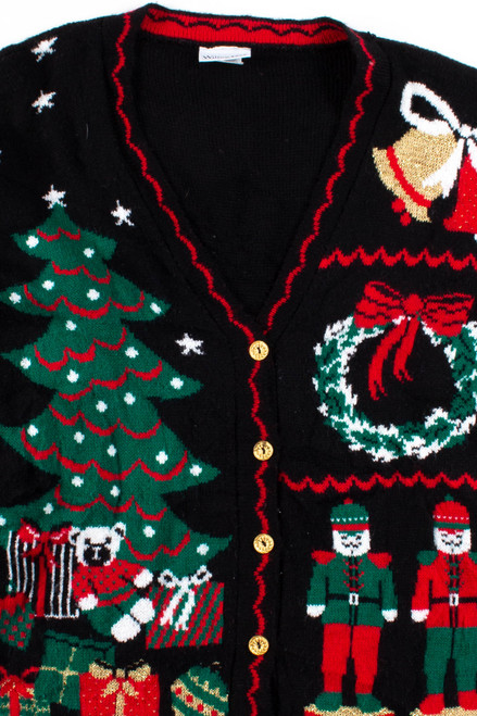 Black Ugly Christmas Cardigan 54047