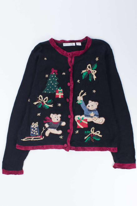 Black Ugly Christmas Cardigan 54360