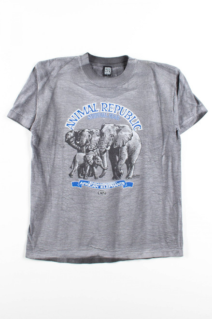 Endangered African Elephants T-Shirt (1991, Single Stitch)