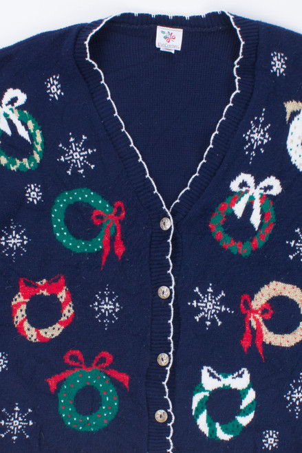 Blue Ugly Christmas Cardigan 54054