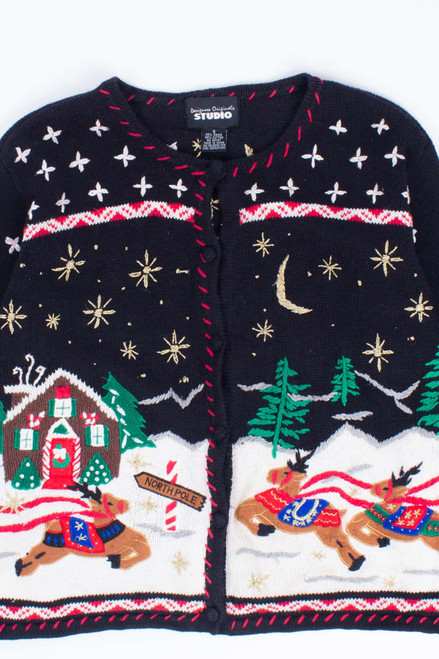 Black Ugly Christmas Cardigan 54422