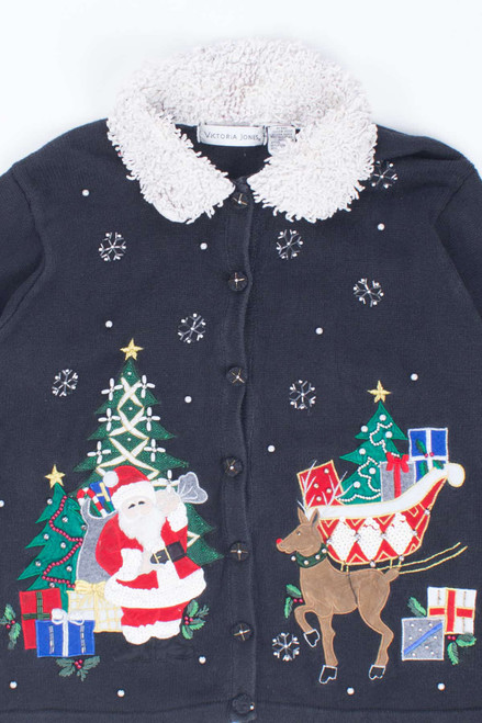 Black Ugly Christmas Cardigan 54389