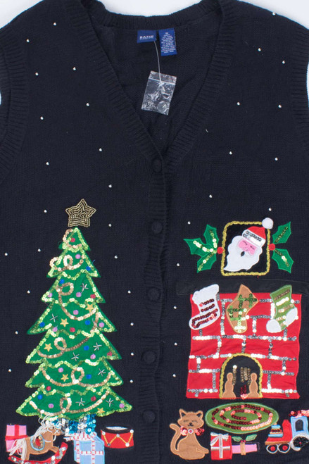 Black Ugly Christmas Vests 54482