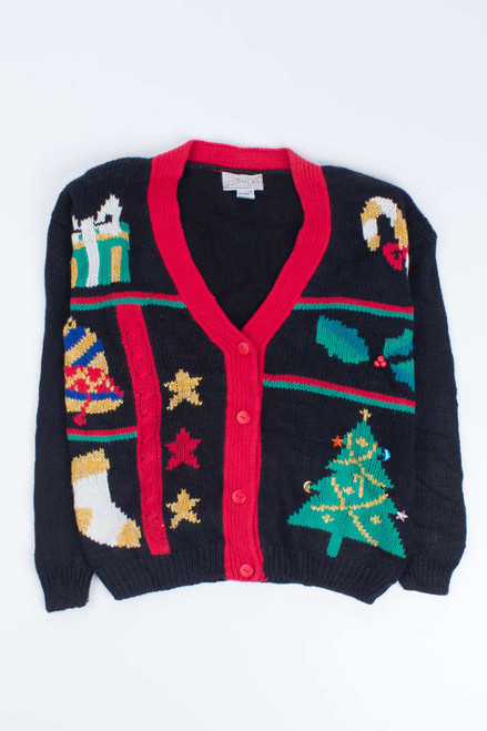 Black Ugly Christmas Cardigan 55164