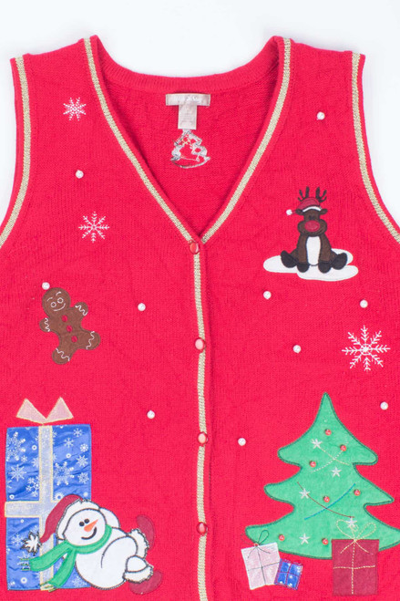 Red Ugly Christmas Vest 55043