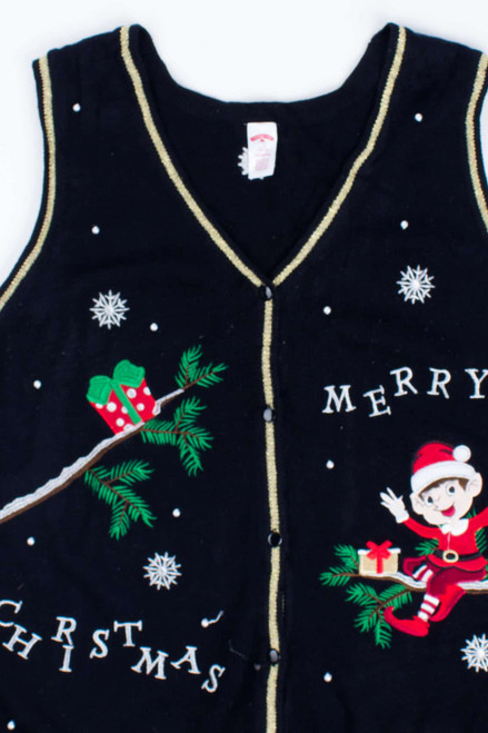 Black Ugly Christmas Vest 54823