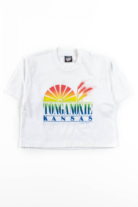 Tonganoxie Kansas Cropped T-Shirt (Single Stitch)