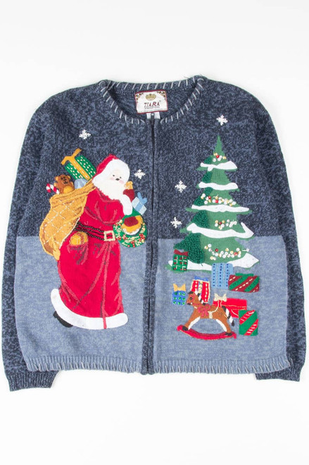 Blue Ugly Christmas Cardigan 54681