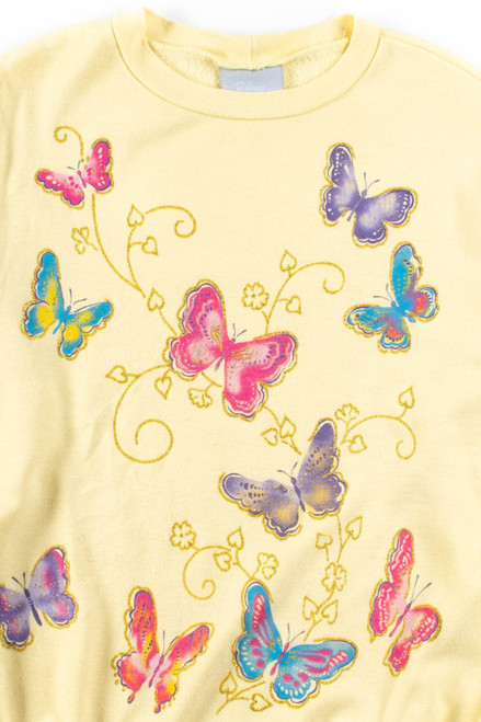 Yellow Butterflies Sweatshirt