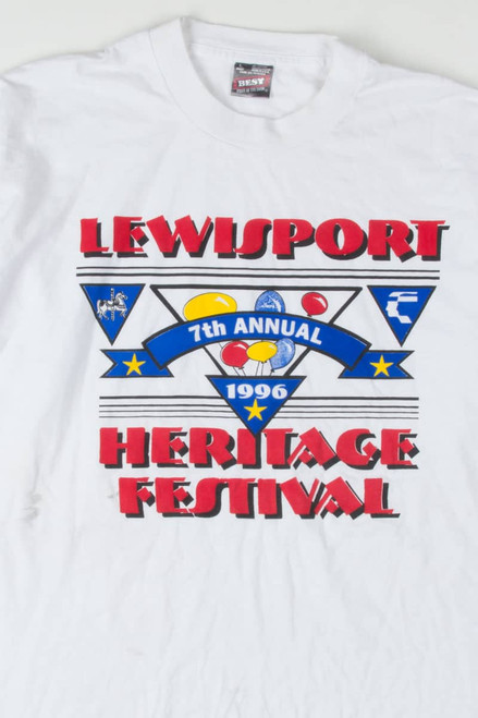 1996 Lewisport Heritage Festival T-Shirt (Single Stitch)