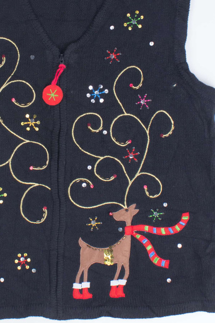 Black Ugly Christmas Vest 55101