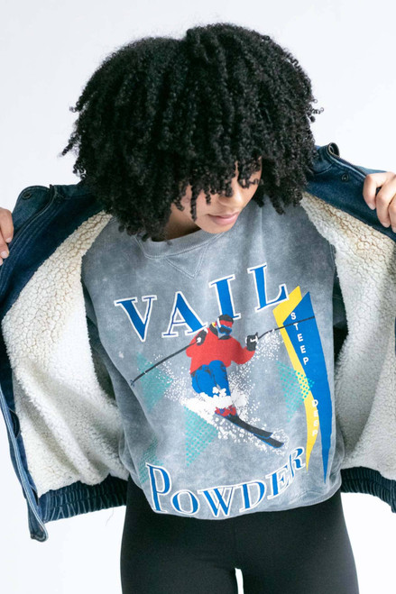 Vail Powder Loose Fit Vintage Sweatshirt