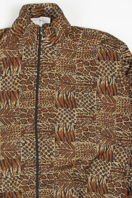 Checkered Animal Print 90s Jacket 18827