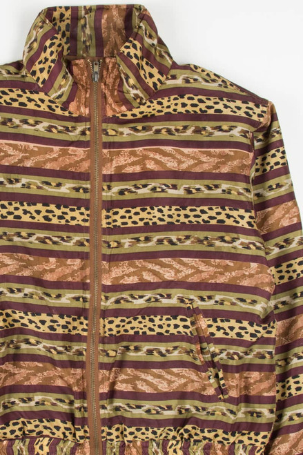 Animal Print Silk 90s Jacket 18814