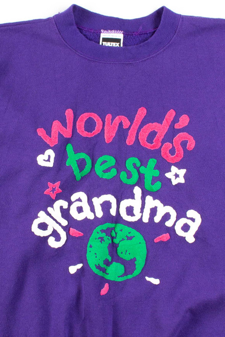 World's Best Grandma Purple Sweatshirt