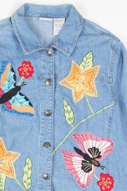 Vintage Butterfly Denim Jacket 1240