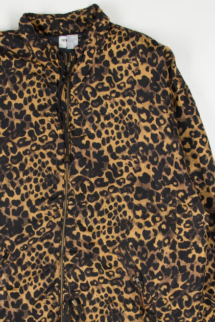 90s Silk Cheetah Print Jacket 18919