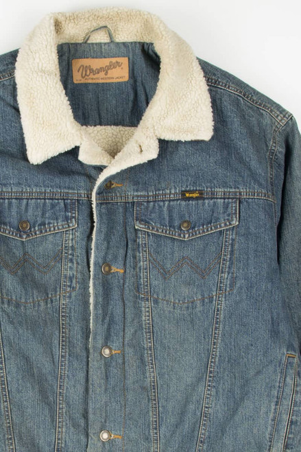 Vintage Wrangler Sherpa Lined Denim Jacket 1251