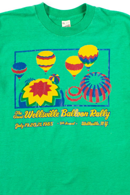 The Great Wellsville Balloon Rally T-Shirt (1985, Single Stitch)