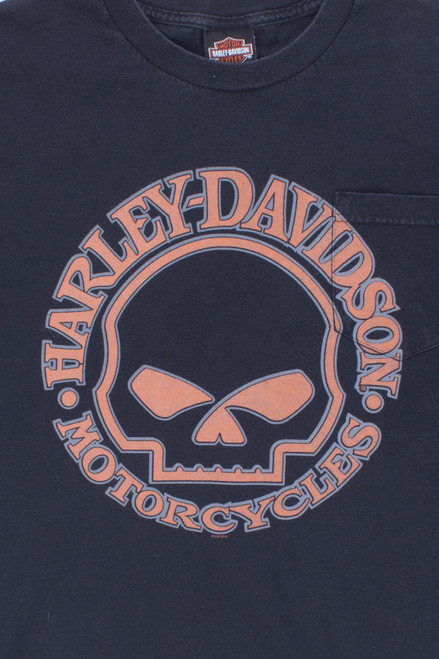 Harley Davidson Skull Pocket Tee