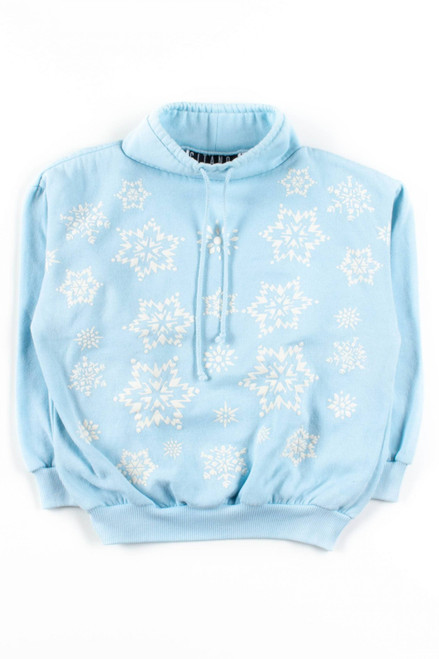 Baby Blue Snowflakes Sweatshirt