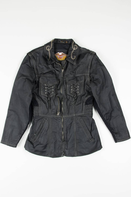 Cinched Waist Harley Davidson Motorcycle Jacket 265