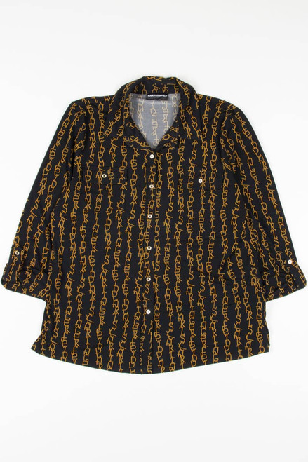 Karl Lagerfeld Chain Button Up Shirt 769