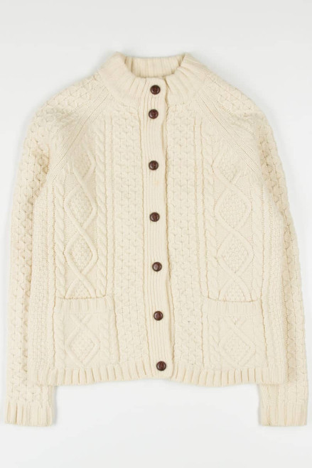 Lands' End Fisherman Cardigan 639