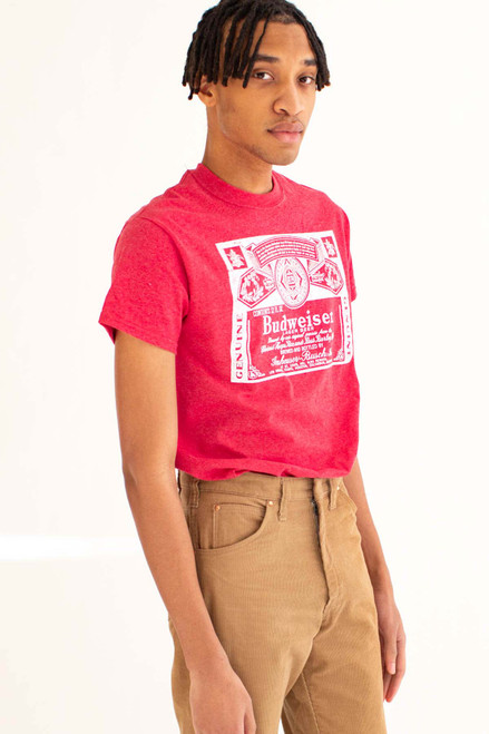 Red Budweiser Label T-Shirt