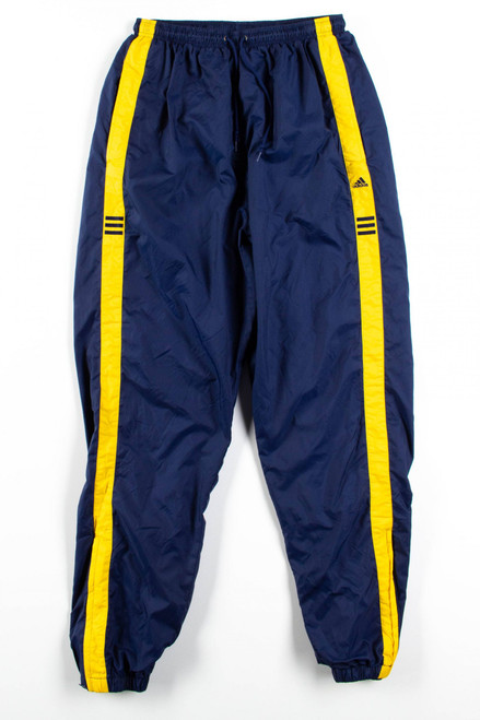 Navy & Yellow Adidas Track Pants (sz. L)