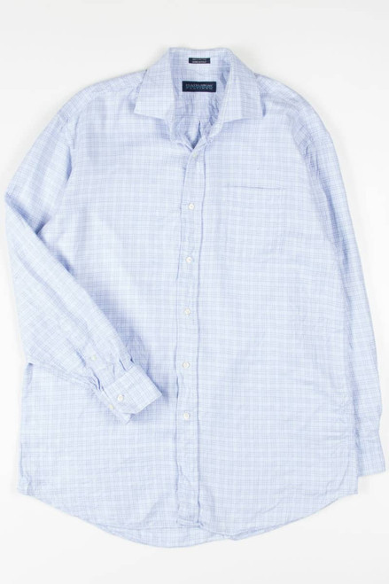 Blue Textured Button Up Shirt 775