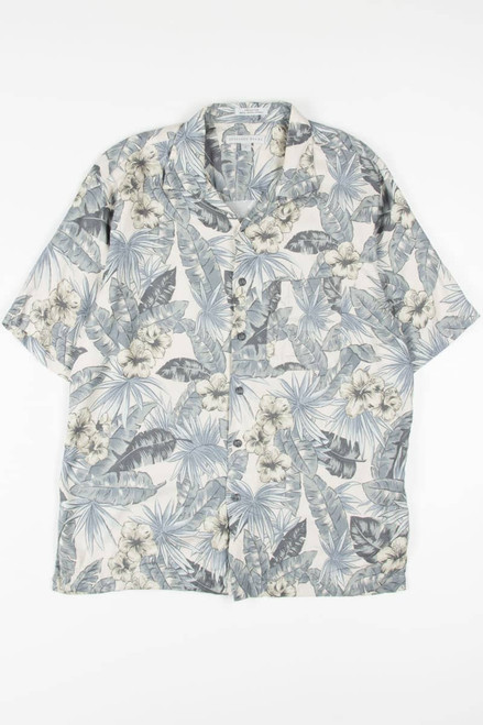 Steel Grey Floral Hawaiian Shirt 1855
