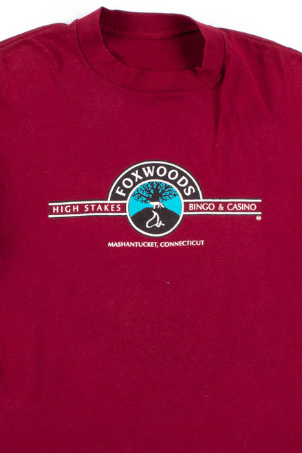 Red Foxwoods Casino T-Shirt (Single Stitch)