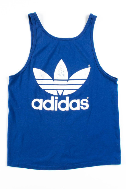 Blue Adidas Vintage Tank (Single Stitch) - Ragstock.com