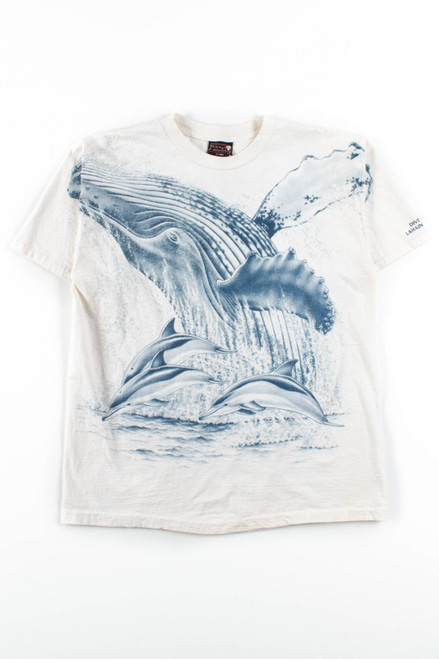 Whale & Dolphins T-Shirt (Single Stitch)