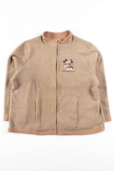 Tan Disney World Fleece Zip Sweatshirt