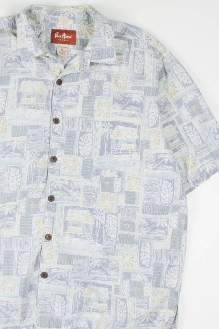 Cabana Collage Print Pau Hana Hawaiian Shirt 1826