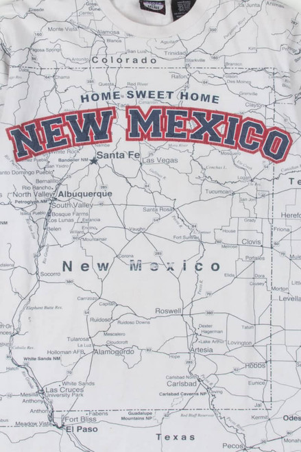 Map Of New Mexico Souvenir T-Shirt