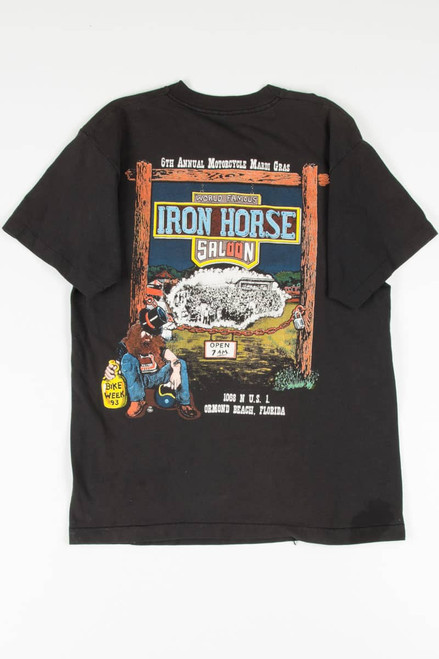 Stained Iron Horse Saloon 1993 Bike Week Souvenir T-Shirt (single stitch)