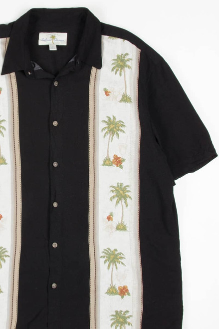 Palm Tree Bowling Stripes Hawaiian Shirt 1915