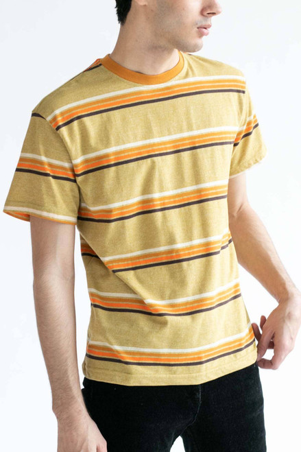 Marled Gold Striped T-Shirt